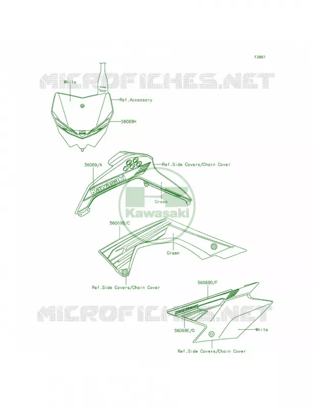 DecalsACF Kawasaki MOTOS 140 2015 KLX140  KLX140AFF