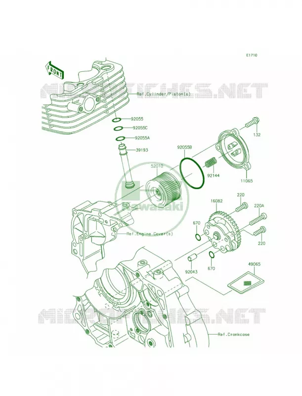 Oil Pump Kawasaki MOTOS 140 2015 KLX140  KLX140AFF
