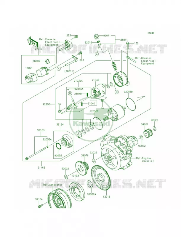 Starter Motor Kawasaki MOTOS 140 2013 KLX140  KLX140ADF