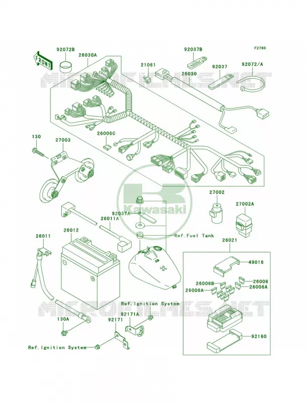 Chassis Electrical Equipment Kawasaki MOTOS 1500 2004 Vulcan 1500 Nomad Fi  VN1500-L5