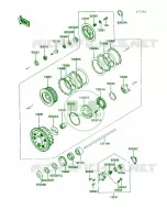 ClutchZG1200 B1B2B3B4 voor Kawasaki Voyager XII 1987