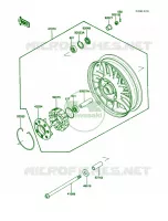 Rear Hub voor Kawasaki Voyager XII 1987