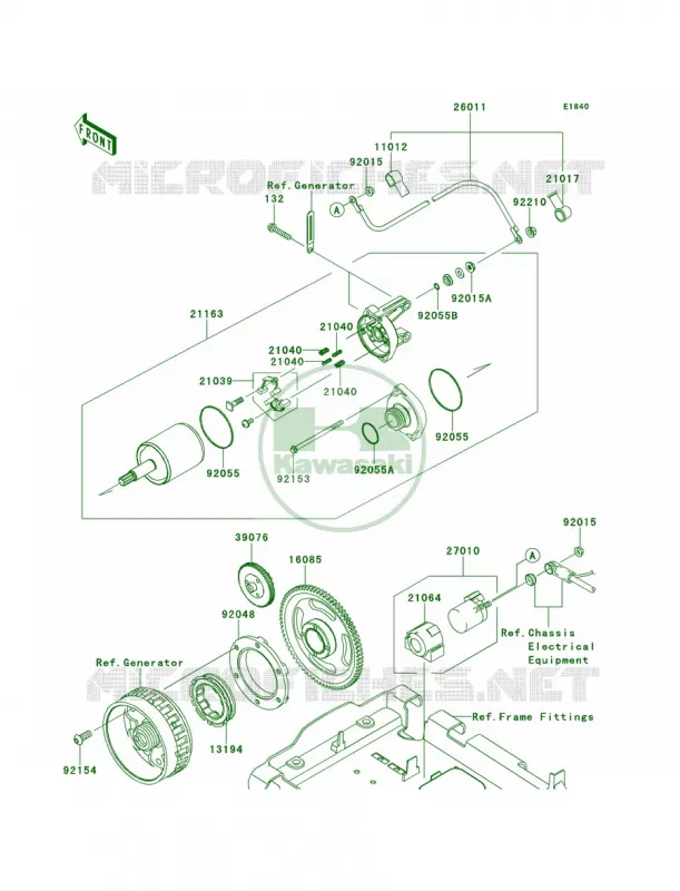 Starter Motor Kawasaki QUAD 750 2014 Brute Force 750 4x4i  KVF750LEF