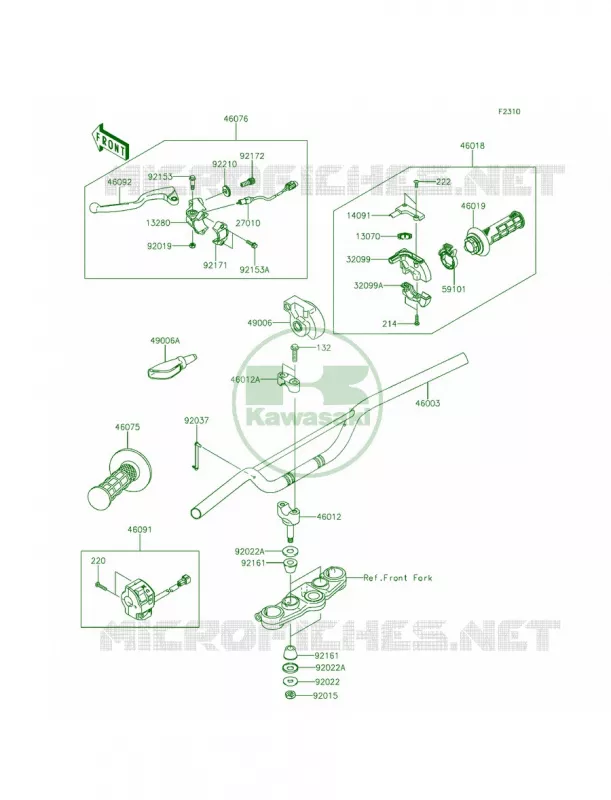 Handlebar Kawasaki MOTOS 140 2013 KLX140L  KLX140BDF
