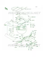 Rear Fenders voor Kawasaki Brute Force 750 4x4i 2009