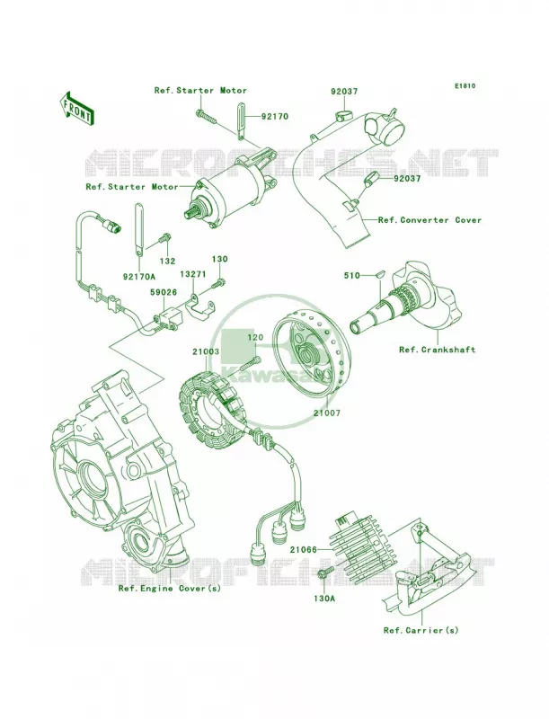 Generator Kawasaki QUAD 750 2009 Brute Force 750 4x4i  KVF750D9F