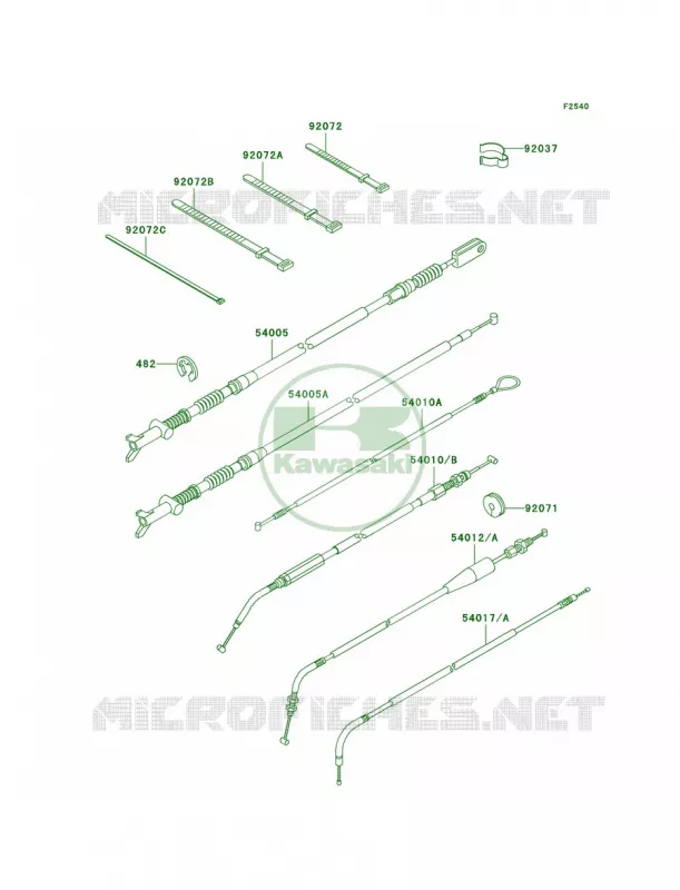 Cables Kawasaki QUAD 360 2007 Prairie 360 4X4  KVF360A7F