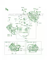 Crankcase voor Kawasaki Brute Force 650 4x4 Hardwoods Green HD 2007