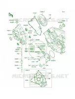 Engine Covers voor Kawasaki Brute Force 650 4x4 Hardwoods Green HD 2007
