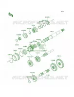 Transmission voor Kawasaki Brute Force 650 4x4 Hardwoods Green HD 2007