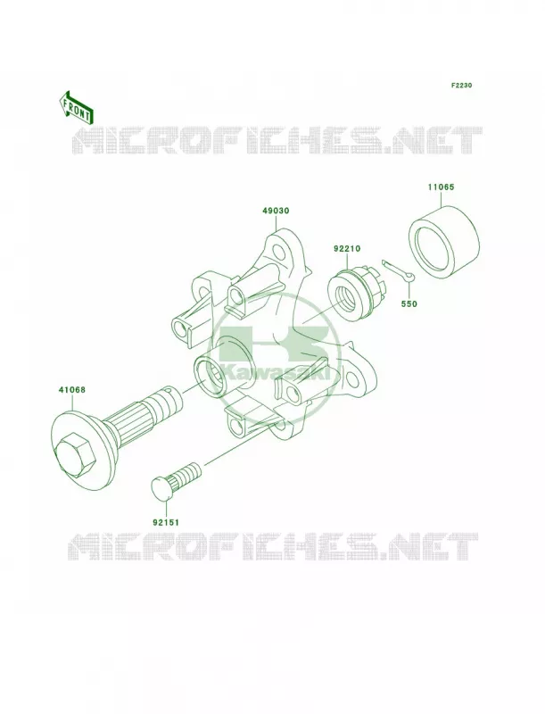 Front Hub Kawasaki QUAD 360 2006 Prairie 360  KVF360B6F