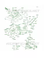 Rear Fenders voor Kawasaki Brute Force 650 4x4 Hardwoods Green HD 2006