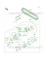 Driven ConverterDrive Belt voor Kawasaki Brute Force 750 4x4i 2005