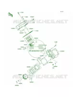 CylinderPistons voor Kawasaki Brute Force 750 4x4i Hardwoods Green HD 2005