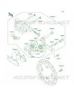 Front Brake voor Kawasaki Brute Force 750 4x4i Hardwoods Green HD 2005
