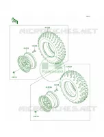 WheelsTires voor Kawasaki Brute Force 750 4x4i Hardwoods Green HD 2005