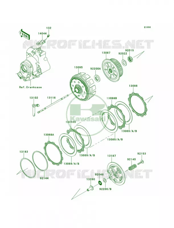 Clutch Kawasaki QUAD 450 2014 KFX450R  KSF450BEF