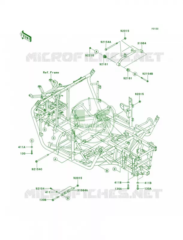 Engine Mount Kawasaki MULE 800 2014 Teryx4  KRT800BEF