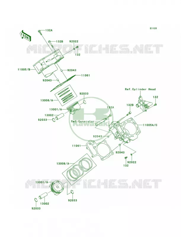 CylinderPistons Kawasaki MULE 750 2012 Teryx 750 FI 4x4 LE  KRF750RCS