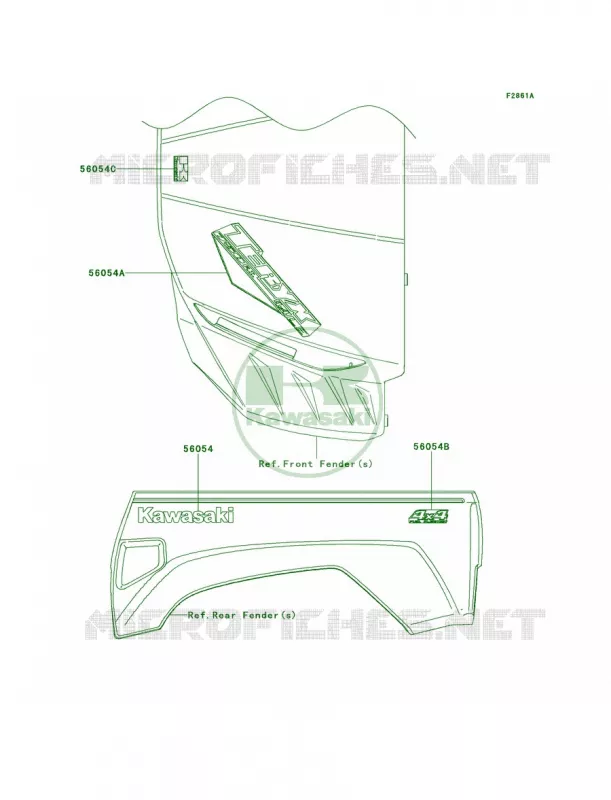 DecalsRCS Kawasaki MULE 750 2010 Teryx 750 FI 4x4 LE  KRF750RAF