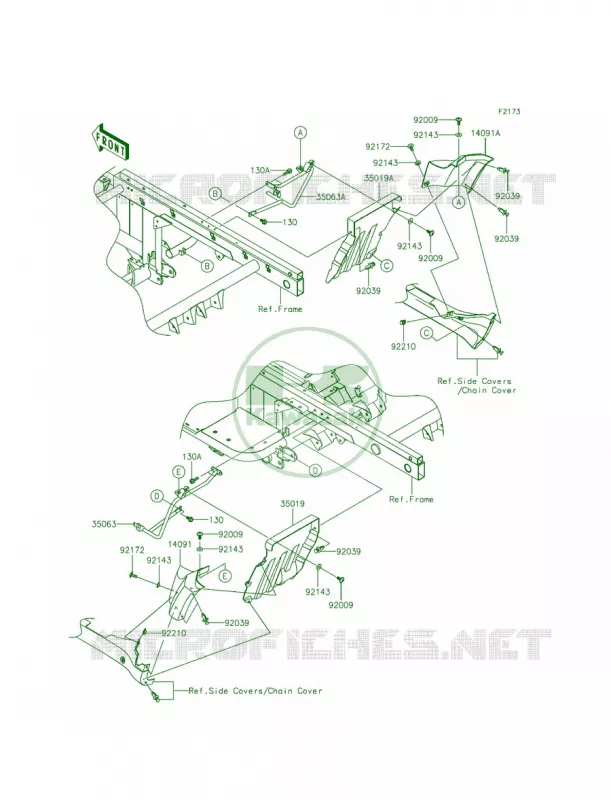 Flap Kawasaki MULE 620 2015 MULE 4010 TRANS4x4  KAF620RFFA