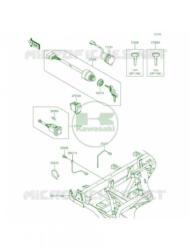 Ignition Switch Kawasaki MULE 620 2015 MULE 4010 TRANS4x4  KAF620RFFA