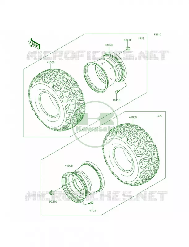 WheelsTires Kawasaki MULE 620 2014 Mule 4010 Trans4x4 Camo  KAF620SEF