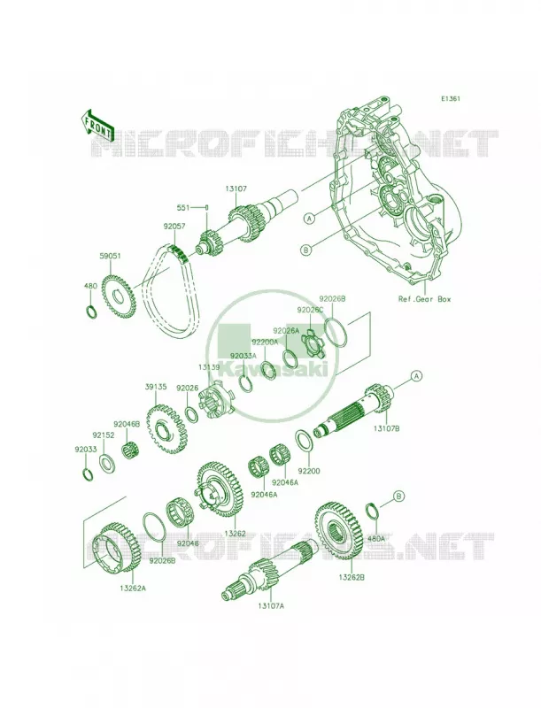 Transmission Kawasaki MULE 400 2014 Mule 610 4x4 XC SE  KAF400FEF
