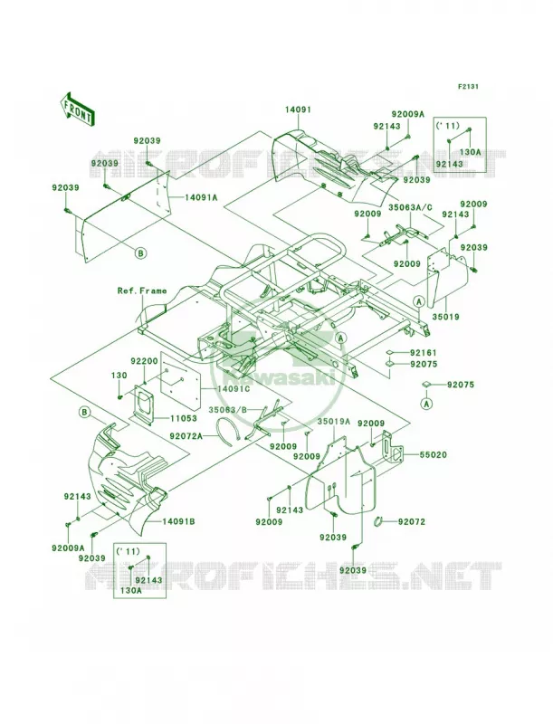Frame FittingsRear Kawasaki MULE 400 2013 Mule 610 4x4  KAF400ADF