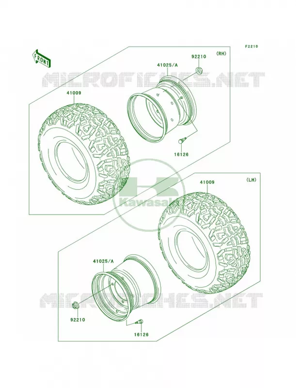 WheelsTires Kawasaki MULE 620 2013 Mule 4010 Trans4x4  KAF620RDF