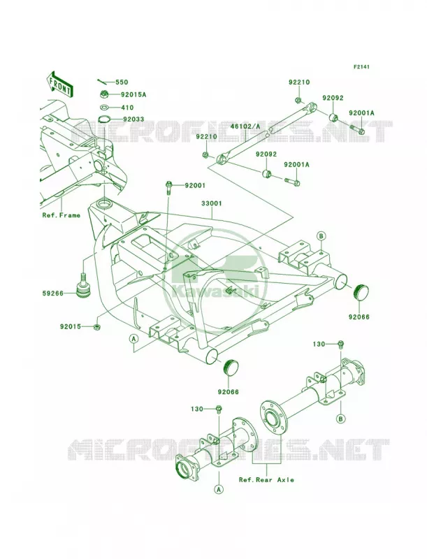 Swingarm Kawasaki MULE 400 2012 Mule 610 4x4 XC  KAF400DCF