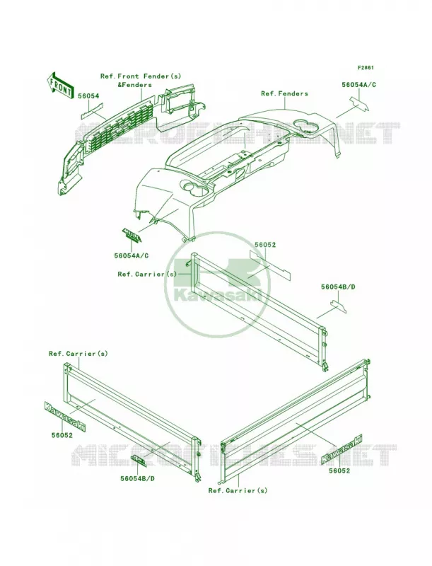 Decals Kawasaki MULE 620 2011 Mule 4010 4x4  KAF620MBF
