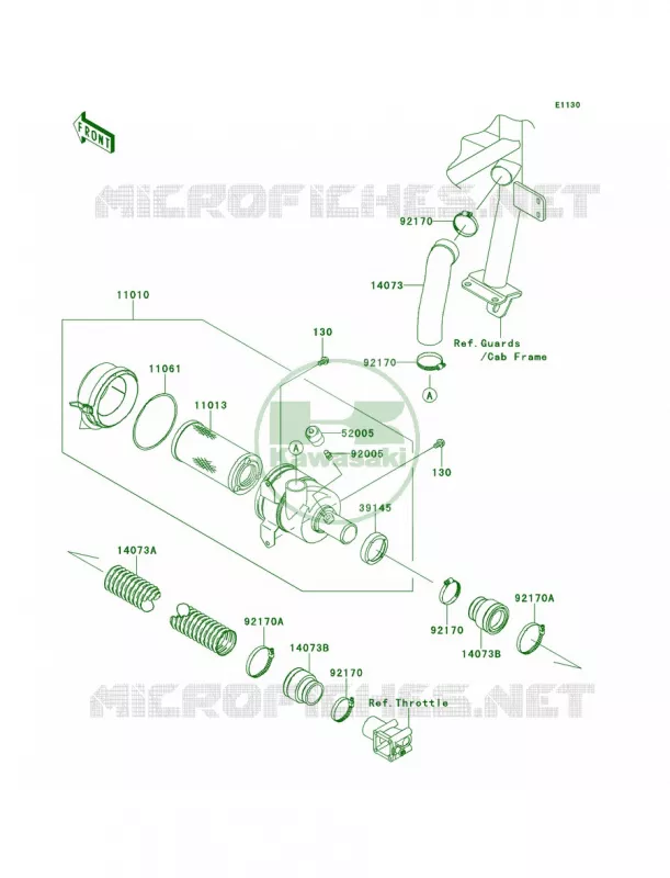 Air CleanerP9FPAF Kawasaki MULE 620 2011 Mule 4000  KAF620PBF
