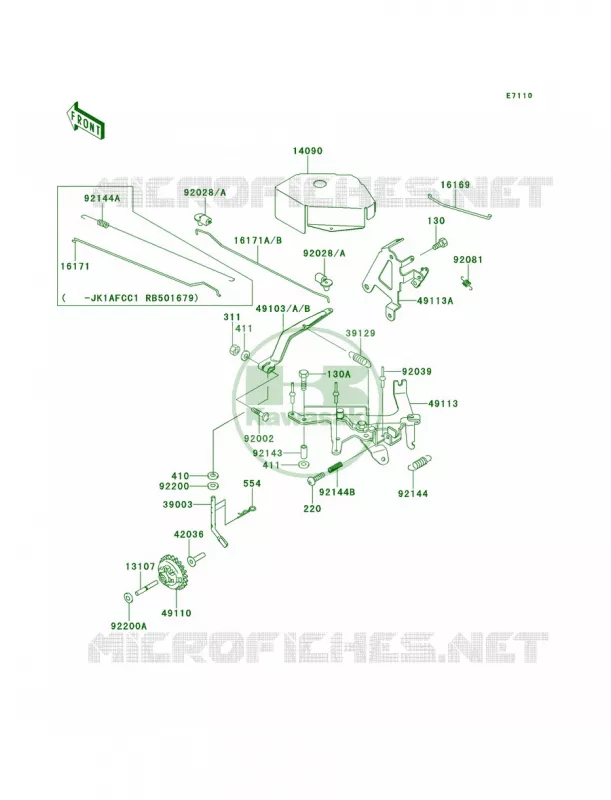 Control Kawasaki MULE 620 2007 MULE 2500  KAF620-C2