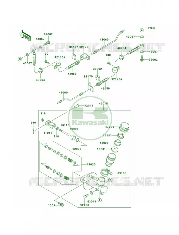 Master Cylinder Kawasaki MULE 620 2007 MULE 2500  KAF620-C2