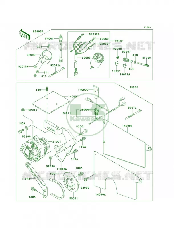 Optional PartsGenerator&ampMeter Kawasaki MULE 620 2007 MULE 2500  KAF620-C5