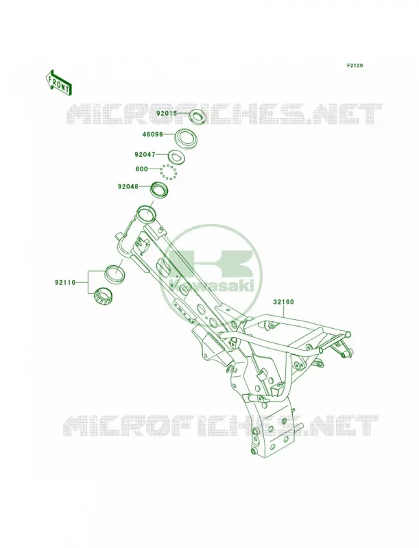 Frame Kawasaki MOTOS 110 2012 KLX110  KLX110DCF