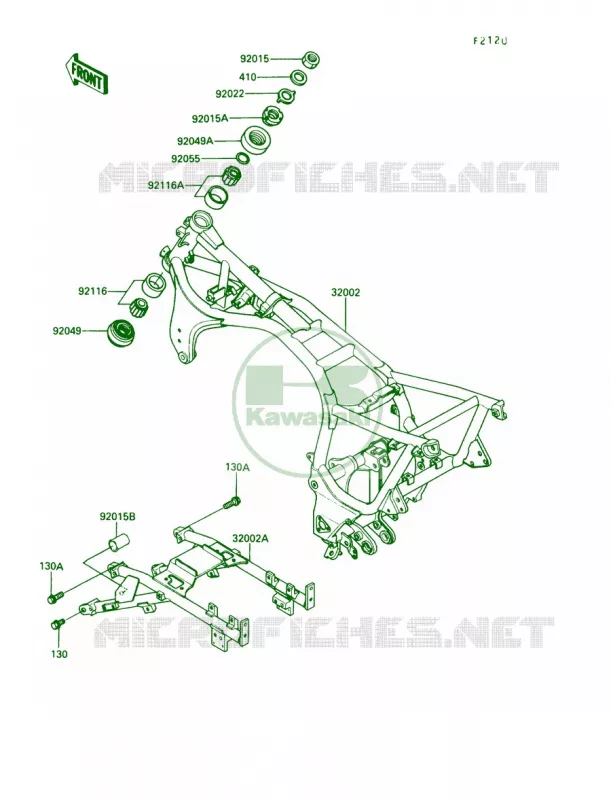 Frame Kawasaki MOTOS 1000 1990 Concours  ZG1000-A5