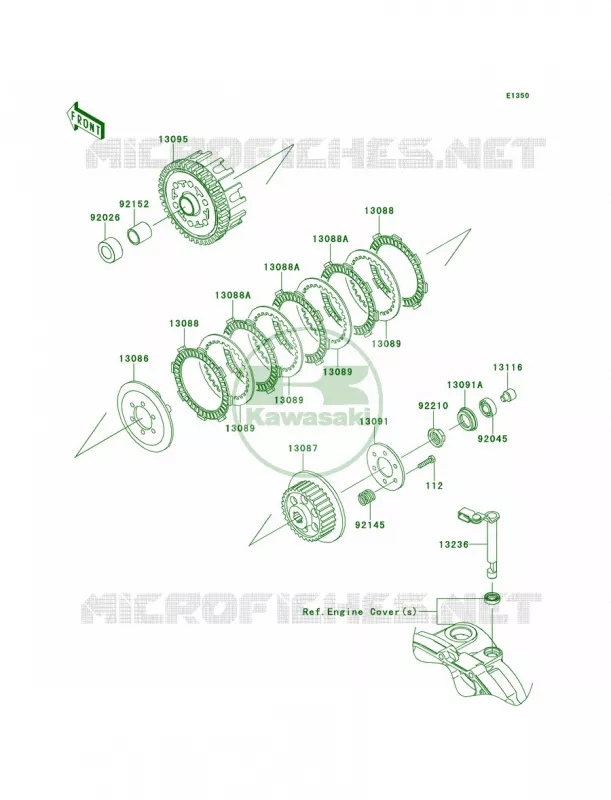 Clutch Kawasaki MOTOS 110 2011 KLX110L  KLX110DBF