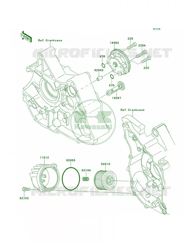 Oil Pump Kawasaki MOTOS 110 2011 KLX110L  KLX110DBF