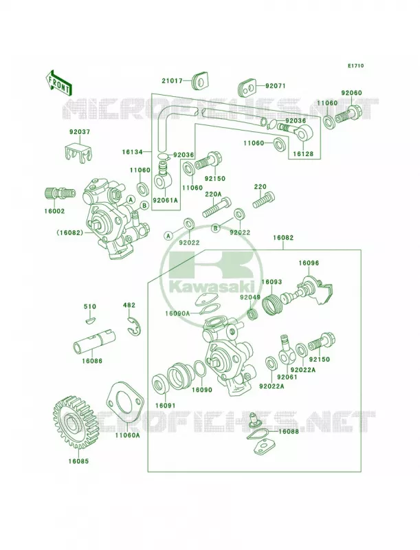 Oil Pump Kawasaki MOTOS 100 2000 KE100  KE100-B19