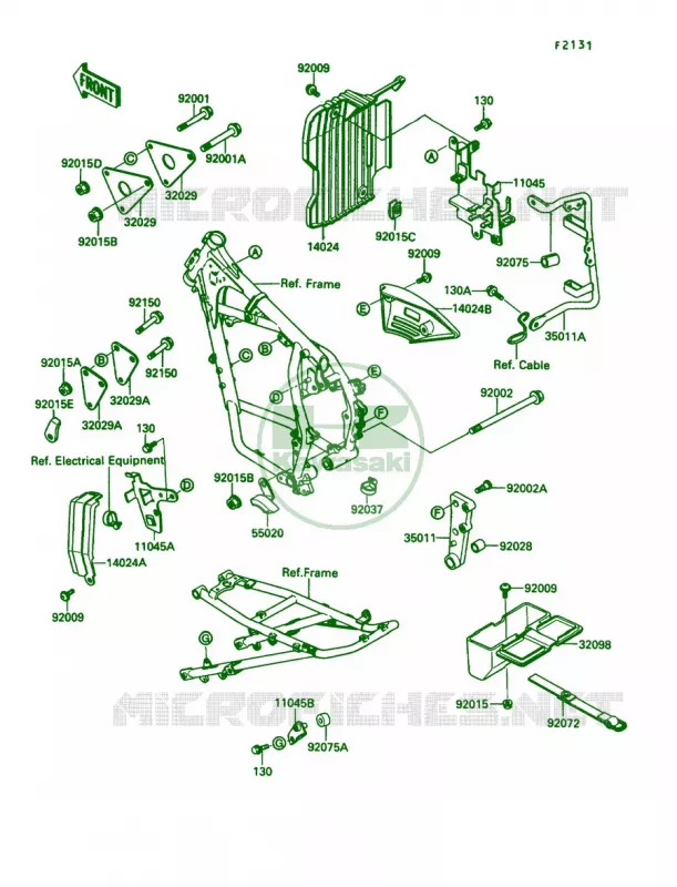 Frame Fitting Kawasaki MOTOS 650 1990 KLR650  KL650-A4