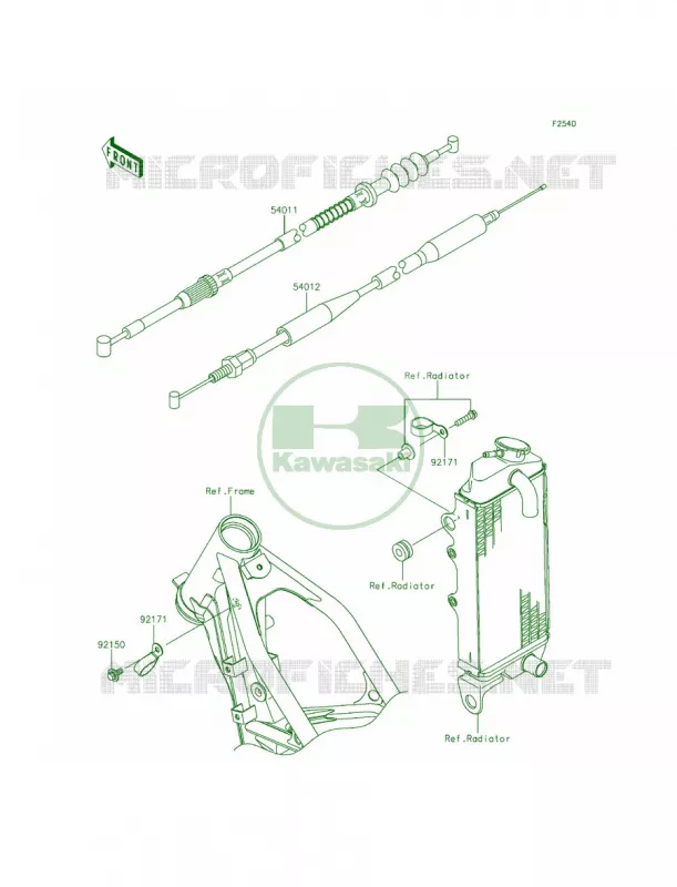 Cables Kawasaki MOTOS 85 2014 KX85  KX85CEF