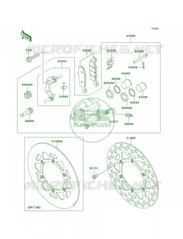 Front Brake Kawasaki MOTOS 100 2011 KX100  KX100DBF