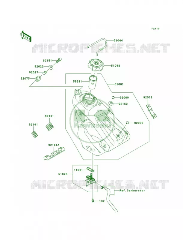 Fuel Tank Kawasaki MOTOS 250 2008 KX250F  KX250T8F
