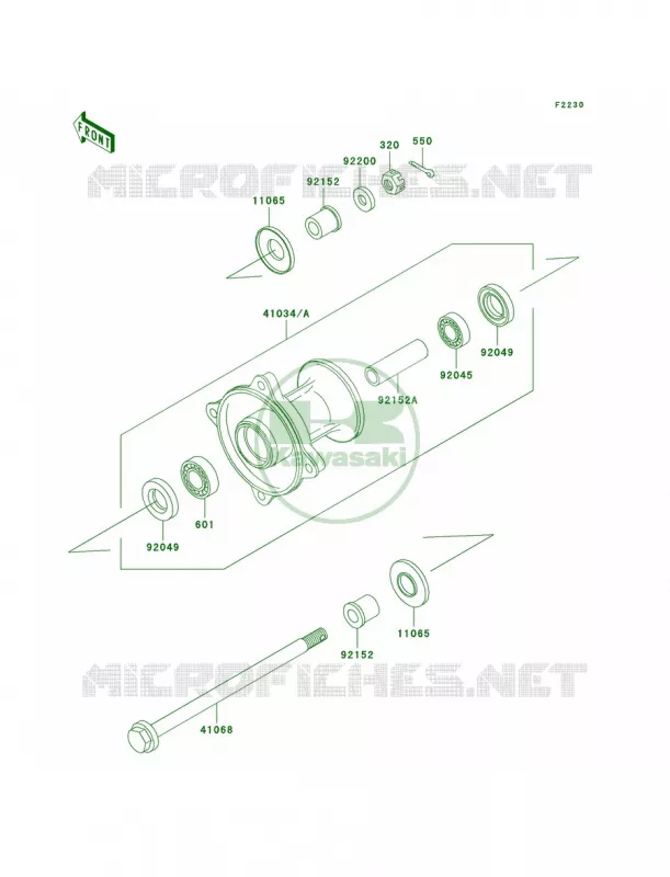Front Hub Kawasaki MOTOS 65 2007 KX65  KX65A7F