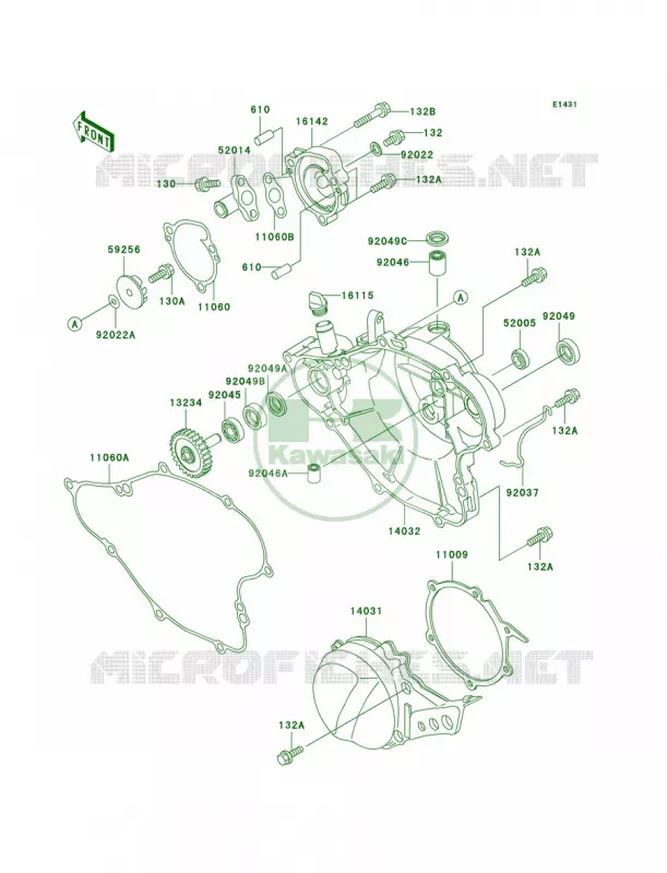 Engine Covers Kawasaki MOTOS 65 2004 KX65  KX65-A5