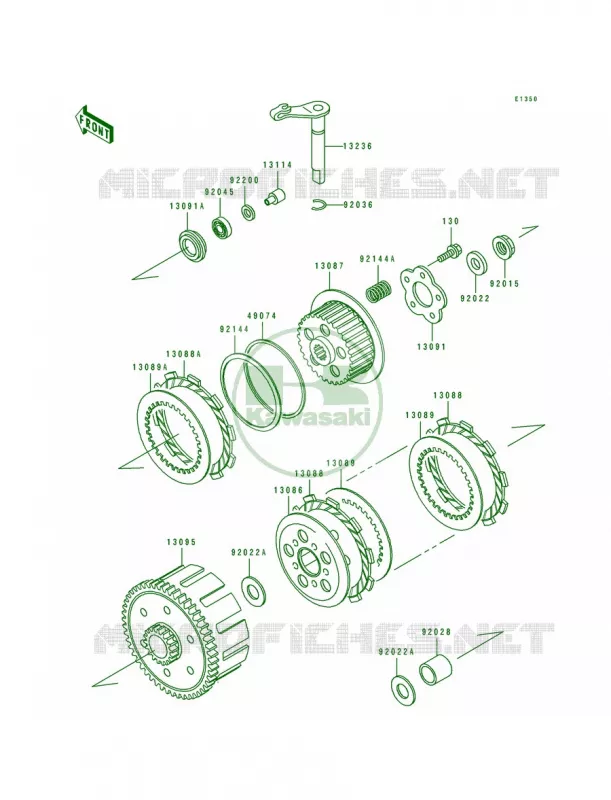 Clutch Kawasaki MOTOS 80 1994 KX80  KX80-R4