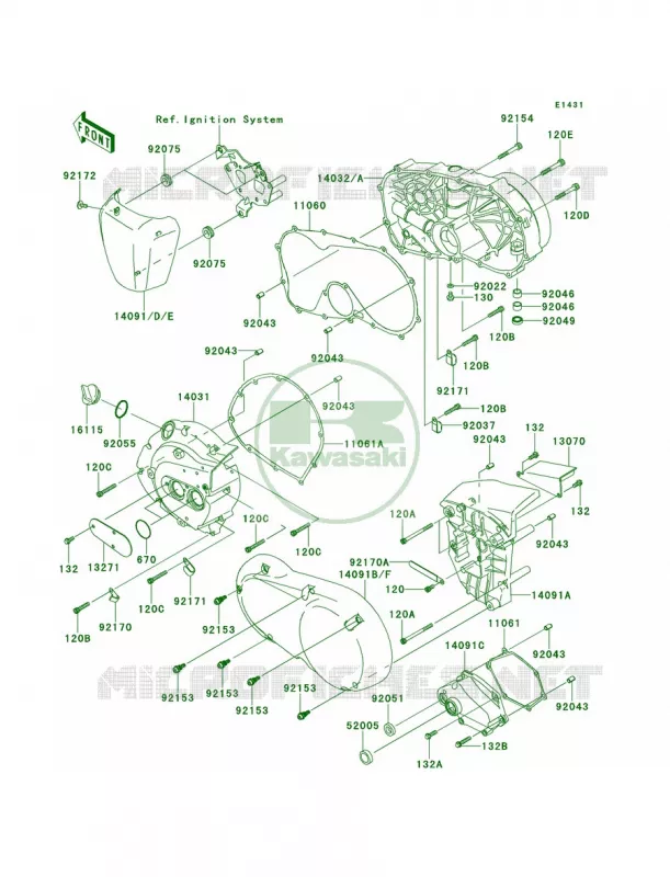 Engine Covers Kawasaki MOTOS 900 2013 Vulcan 900 Classic  VN900BDFA