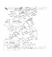 FRONT FENDER voor Kawasaki KEF300 1997